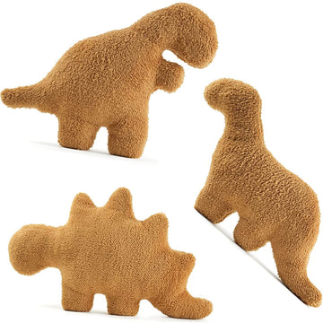 3 Packs Dino Nugget Pillow Plush, 18 inches Dinosaur Chicken Nugget Pillow Stuffed Animal Plush Toy, Dino Nugget Dinosaur Party Decoration Birthday