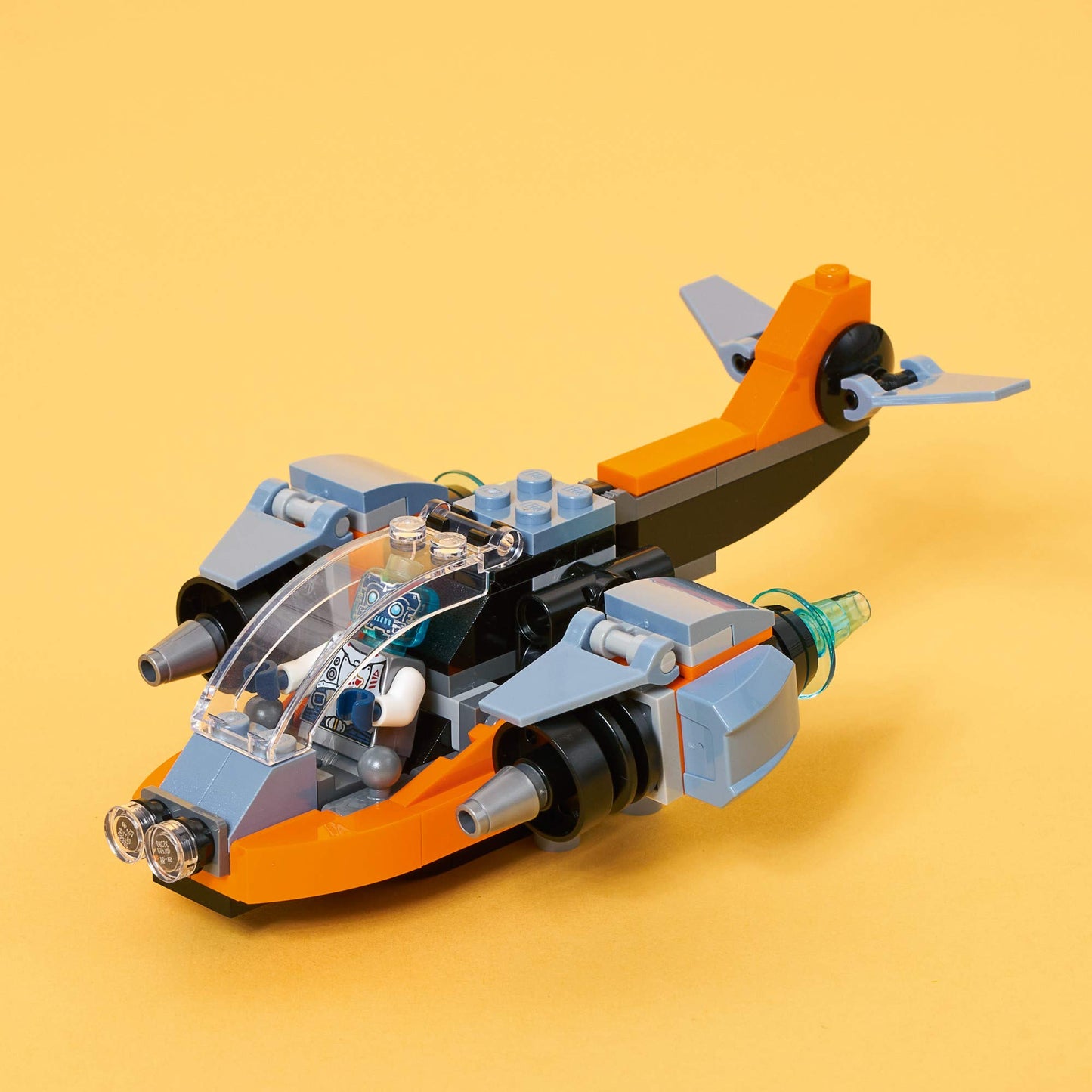 LEGO Creator 3 in 1 Cyber Drone Space Toys, Transforms from Drone to Cyber Mech or Cyber Scooter, Space Toy Building Set, Gift for 6 Plus Year Old