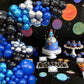 Paready Blue Black Balloons Garland Arch Kit, 122Pcs Blue Silver Metallic Balloons Arch for Birthday Baby Shower Graduation Wedding Bridal Shower