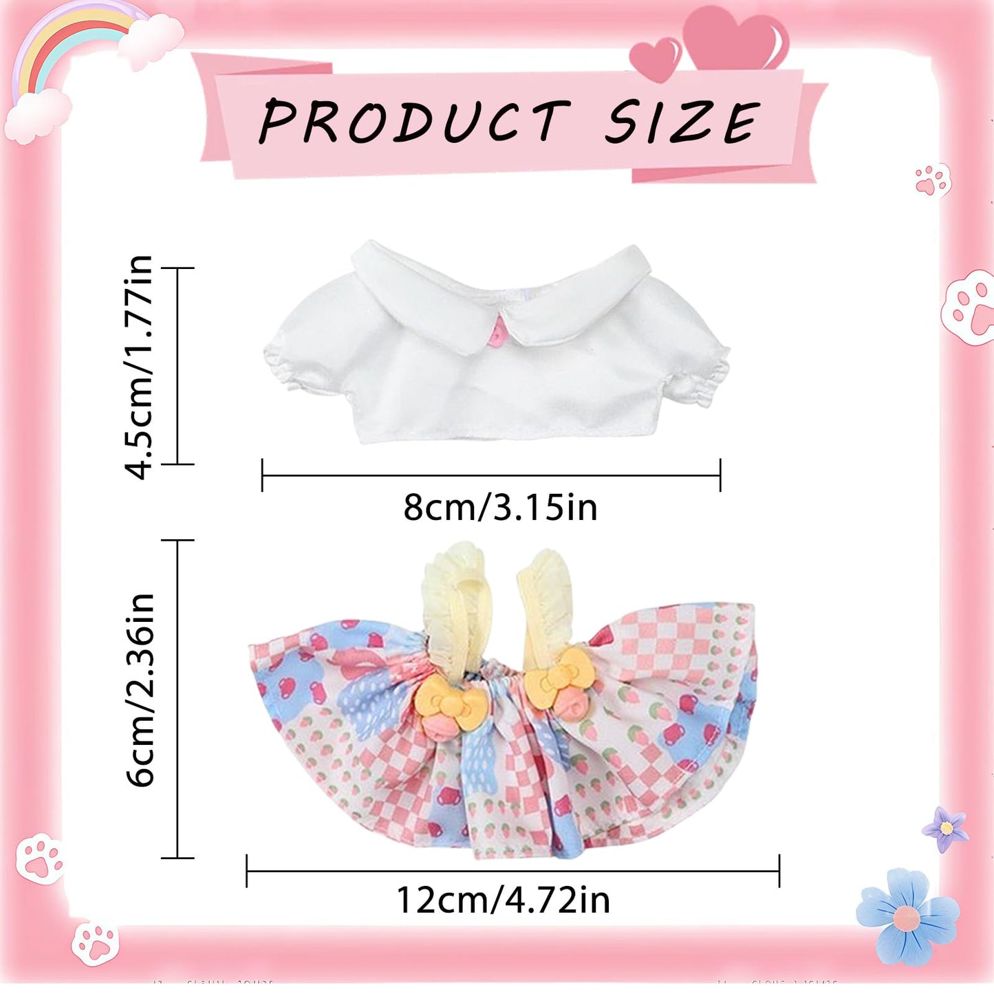 Clothes for 17cm Doll(No Dolls)& Outfit Set for 17cm Dolls - Designer Clothes - Premium Fashion Dresses with Accessories, Luxury Chic Doll Clothing &