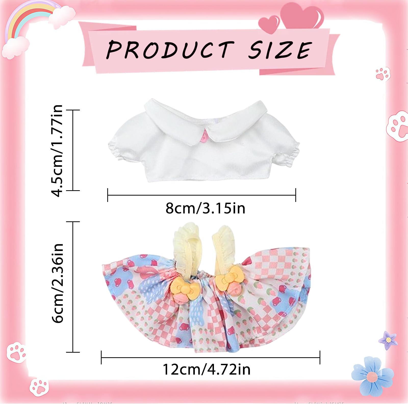 Clothes for 17cm Doll(No Dolls)& Outfit Set for 17cm Dolls - Designer Clothes - Premium Fashion Dresses with Accessories, Luxury Chic Doll Clothing &