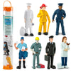 Safari Ltd. People TOOB - 7 Everyday Heroes Figurines of Construction Worker, Policeman, Mailman, Pilot, Chef, Fireman, and Veterinarian - Fun