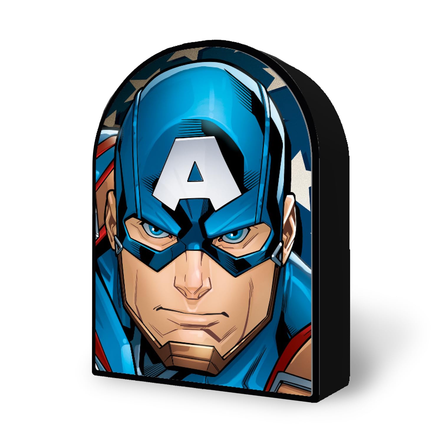 Prime 3D | Marvel | Avengers Captain America | 300 Piece 3D Shaped Tin Puzzle for Adults & Kids | Collectable Shaped | Finished Size 12"x18" | Tin