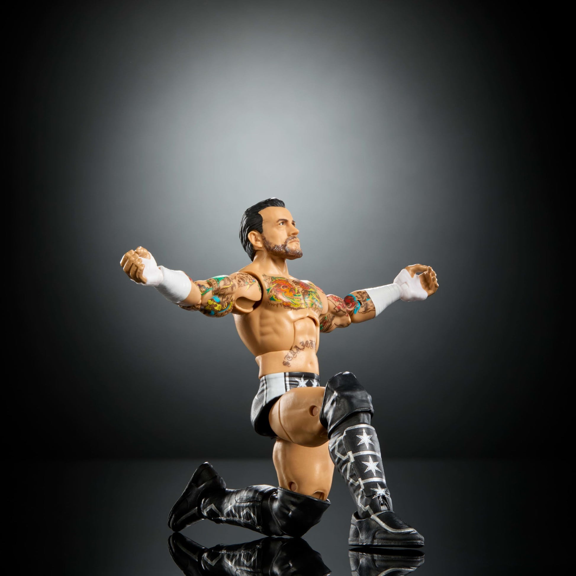 Mattel WWE Elite Action Figure & Accessories, Series #124 Set, 6-inch Collectible CM Punk with 25 Articulation Points & Swappable Hands