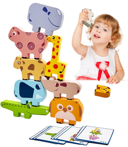 Cylazo Wooden Animal Puzzles for Toddlers - Sorting & Stacking Montessori Toys for 3 4 5 Year Old Boys Girls, Kids Educational Learning Toys Gift