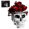 GHQYTPR Gothic Skull Rose Building Block Set 1249 Pcs Skeleton Flower Bouquet Model Kit for Adults & Teens Dark Aesthetic Room Decor Unique Halloween