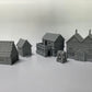 HAUTICO Tabletop Miniature Little Town Building Terrains for RPG War Games - 18mm Scale Scenery with Medieval Style, Dioramas Building Set, Paintable