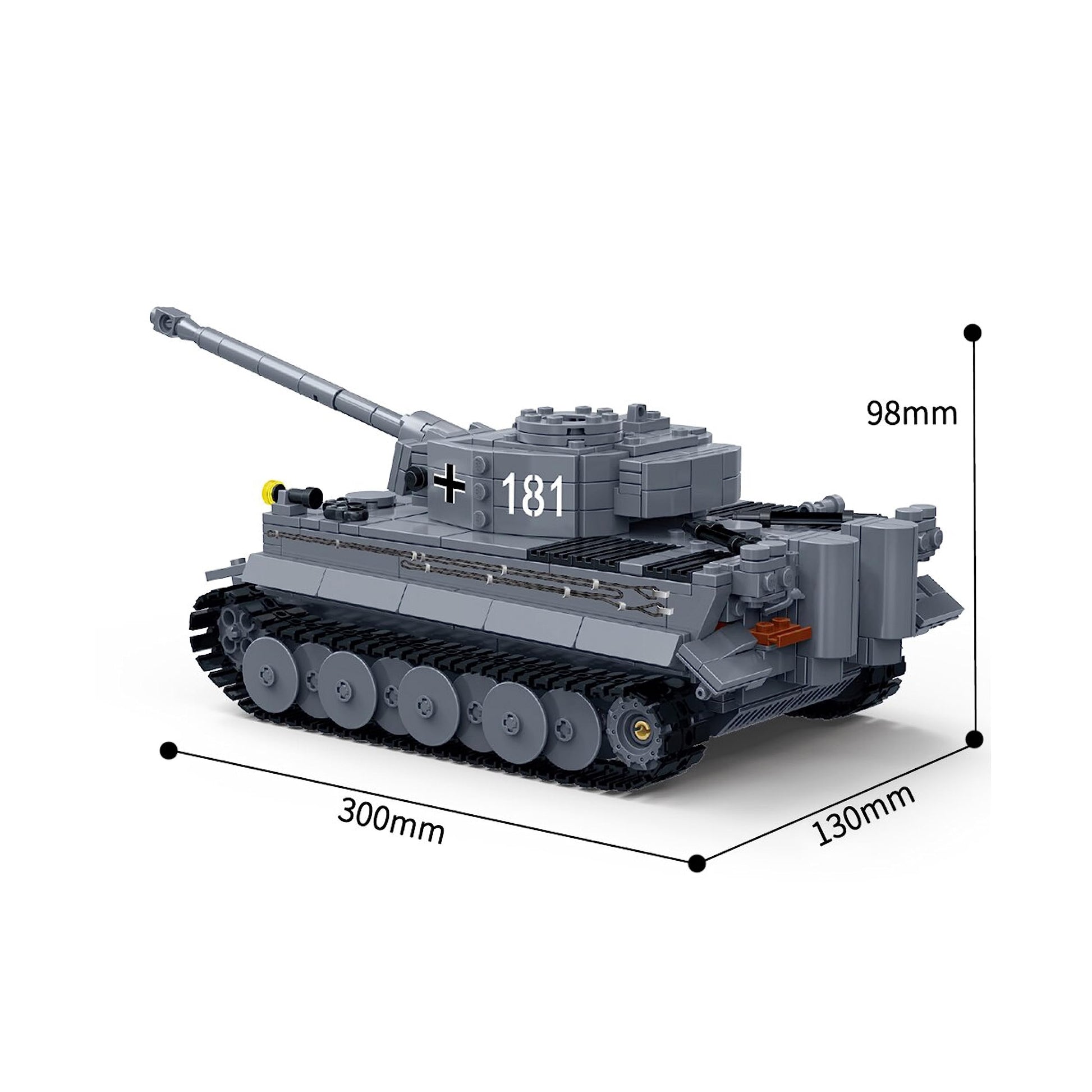 General Jim's Military Brick Building Set - WW2 German Army King Tiger Tank Building Blocks Model Set for Military, World War 2, Military and Brick