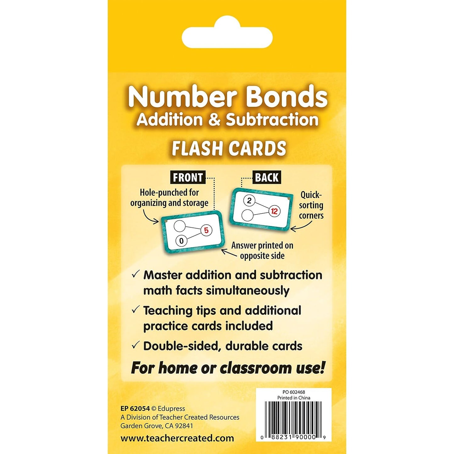 Teacher Created Resources Number Bonds Flash Cards - Addition and Subtraction (EP62054)