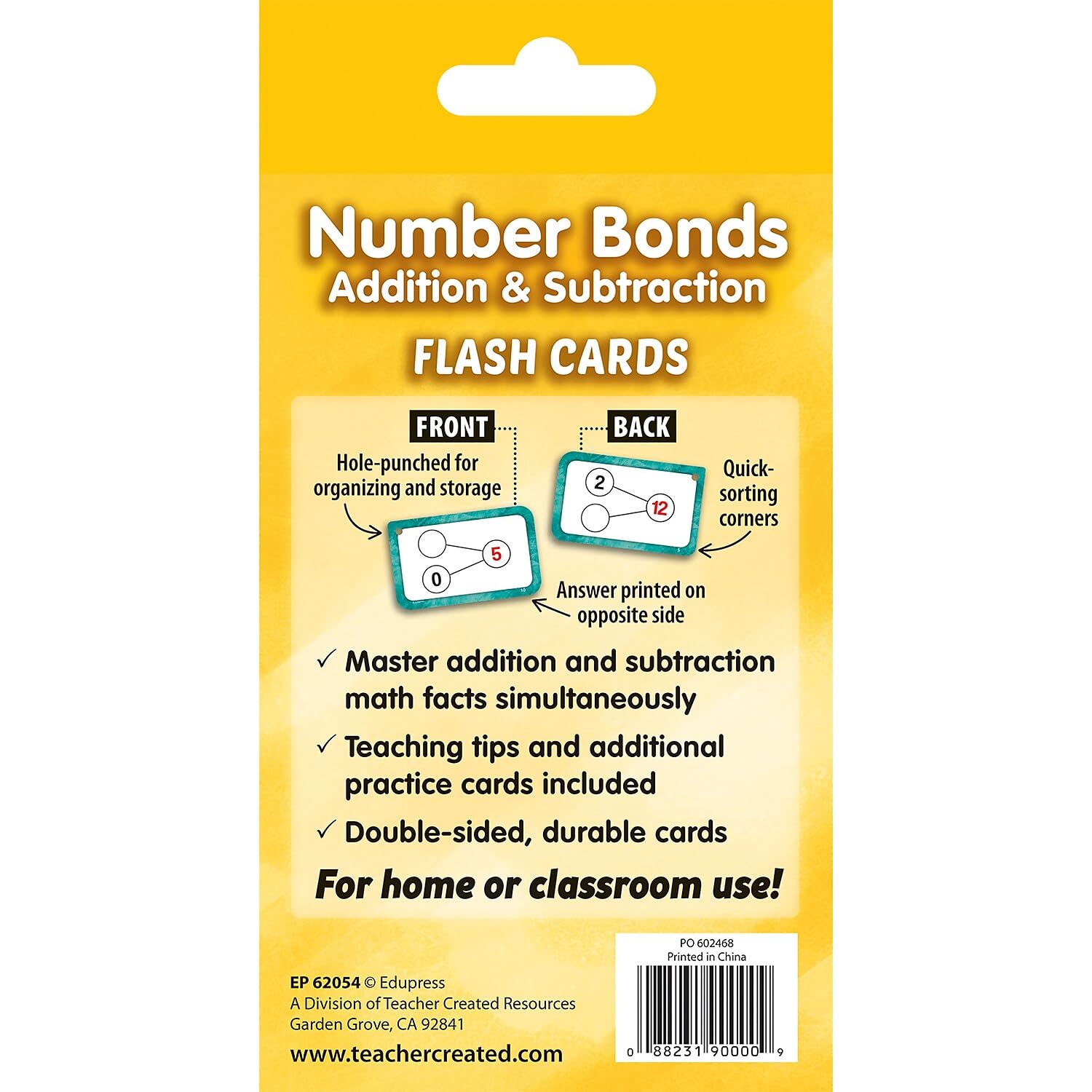 Teacher Created Resources Number Bonds Flash Cards - Addition and Subtraction (EP62054)