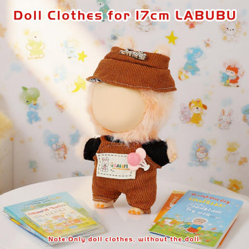 17cm Doll Clothing Set, 2-Piece/3-Piece Fashionable Outfits, Cute Doll Costumes for Collectors, Adorable Stylish,Doll Clothing Accessories (Denim