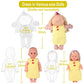 Set of 5 Baby Doll Clothes Accessories (NO Doll) with Feeding Bottle,for 12-13-14 Inch Newborn Reborn Alive Baby Dolls, Dress Clothing Outfits, Toy
