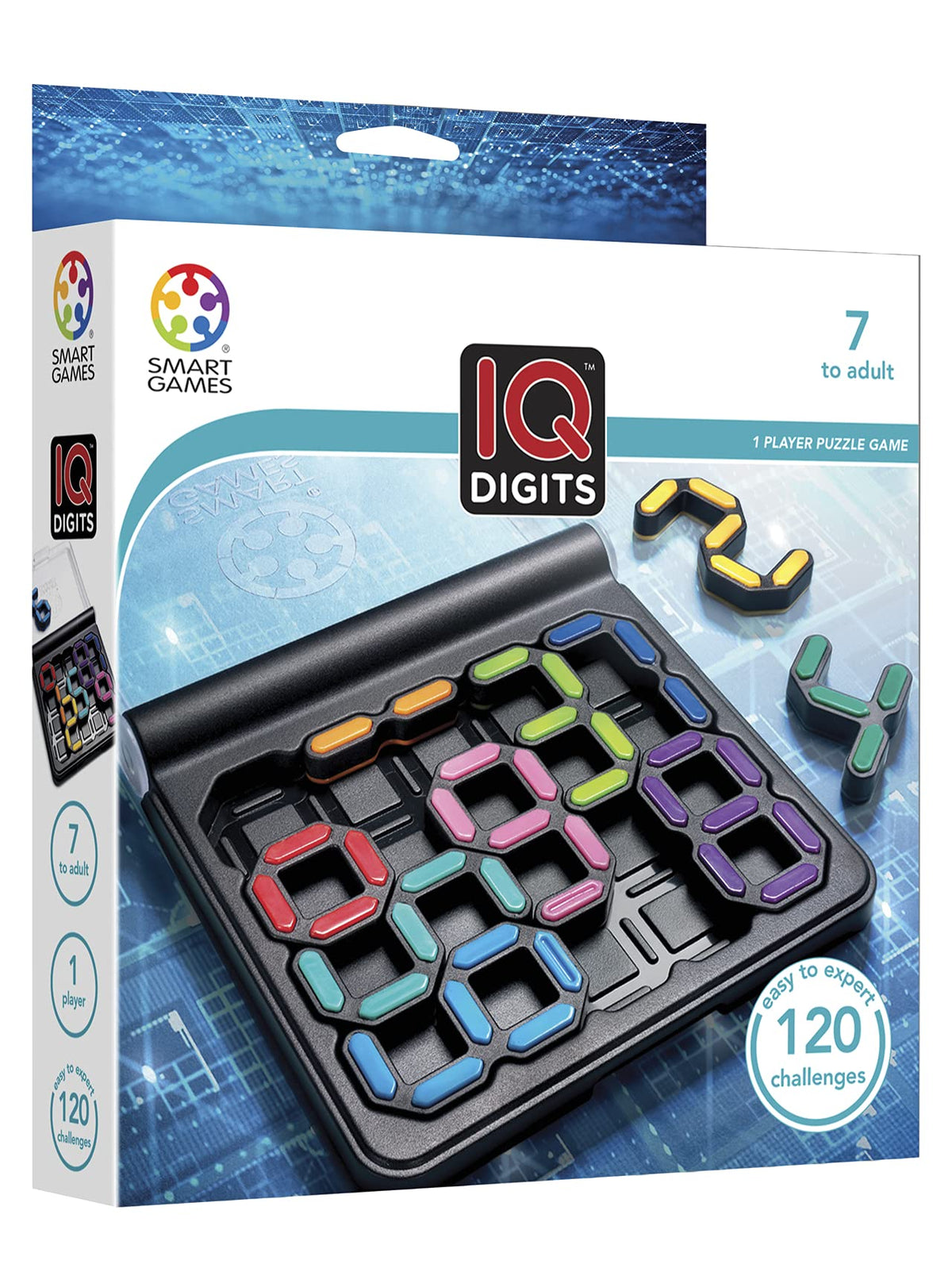 SmartGames IQ Digits - Number Math Travel Puzzle Brain Teaser, Ages 7+