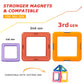 Coodoo Upgraded Magnetic Blocks Tough Tiles STEM Toys for 3+ Year Old Boys and Girls Learning by Playing Games for Toddlers Kids, Compatible