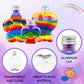 60Pcs Heart & Flower Shaped Plastic Bottles DIY Colored Sand Bottle Kit - Sand Art Activity Fun Party Supplies, 6 Styles