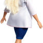 Barbie Doctor Doll, Curvy, Dressed in White Coat with Stethoscope and Blonde Hair, Gift for 3 to 7 Year Olds