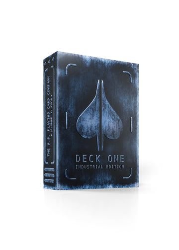 theory11 DeckONE Industrial Edition Playing Cards - Gunmetal Style Poker Deck for Magic, Cardistry, Game Night, Party Games, Solitaire, Blackjack