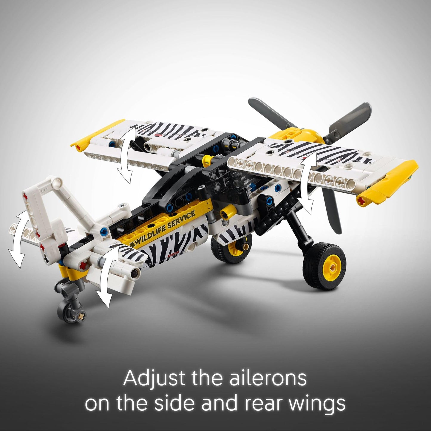 LEGO Technic Bush Plane Toy - Buildable Airplane Toy for Kids, Boys and Girls, Ages 8+ - Model Airplane Gift with Spinning Propeller, 4-Cylinder