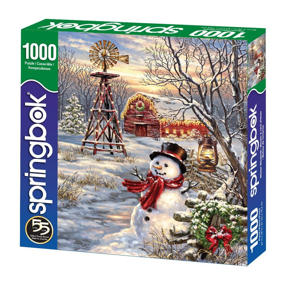 Springbok Winter Windmill 1000 Piece Jigsaw Puzzle Adults