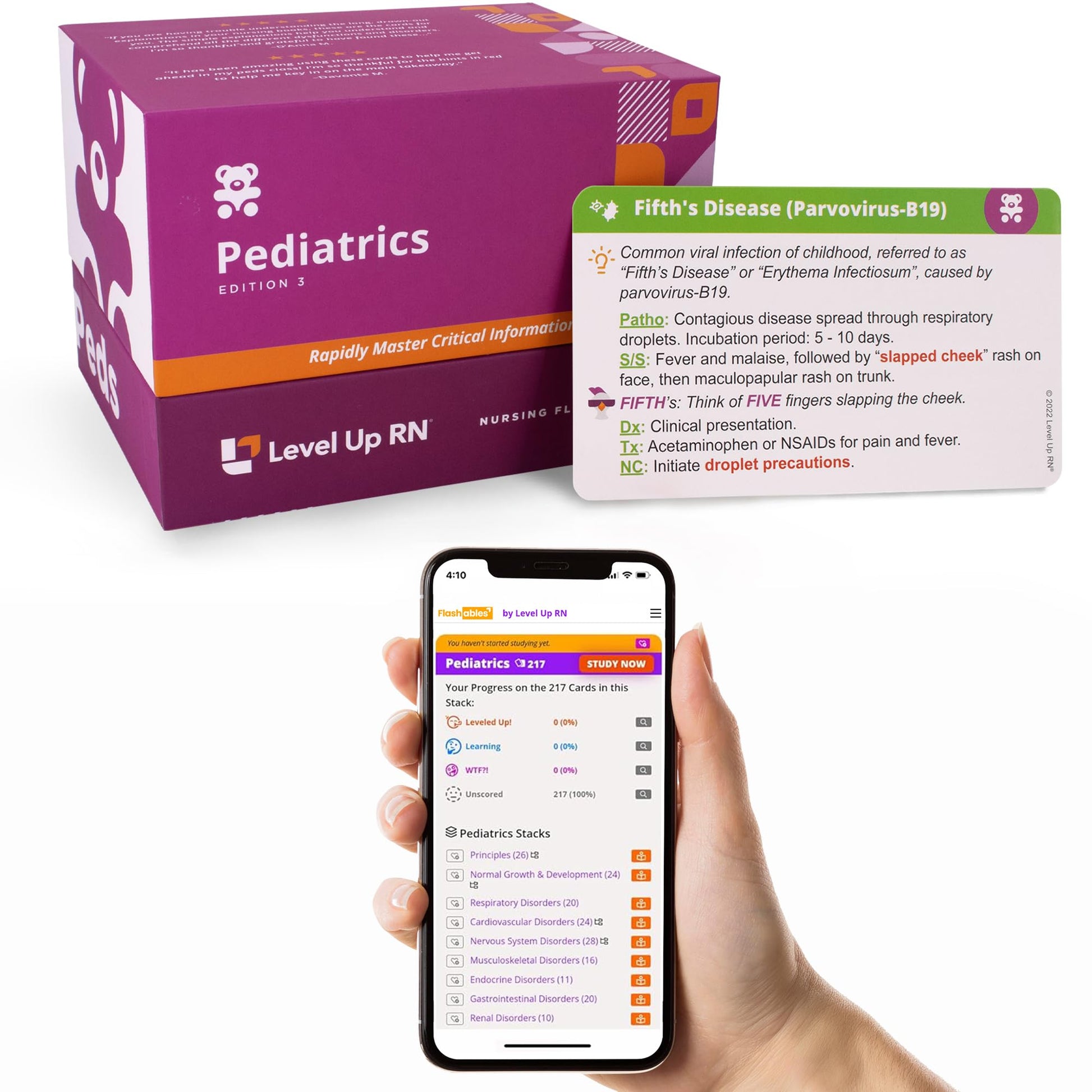 Pediatrics Flash Cards - No Fluff - Only Essential Info for Nursing School - 2026-2027 NCLEX ATI HESI Review LPN RN Flash Cards (222 Cards)