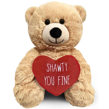 Witty Enterprise Shawty You Fine - 10" Teddy Bear - Couples Gifts for Her Him - Funny Stuffed Animal for Girlfriend, Boyfriend, Best Friend