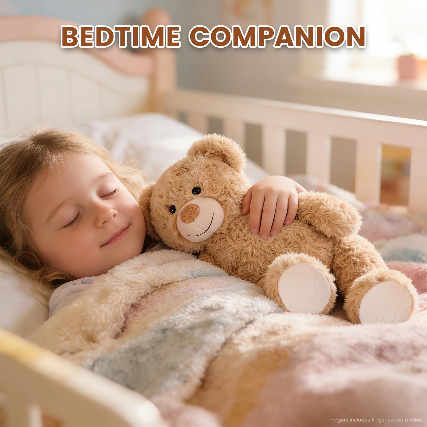SuzziPals Teddy Bear Stuffed Animal Heating Pad for Period Cramp, Bear Gift