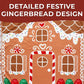 Fun Express 54" x 54" Gingerbread House Fleece Tied Throw Craft Kit - Makes 1