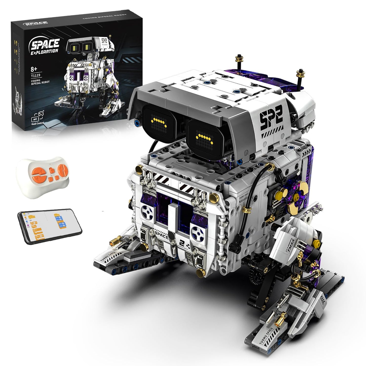 MOQIDI Technic Robot Building Set,Remote Control?App,Coding for Boys 8-12