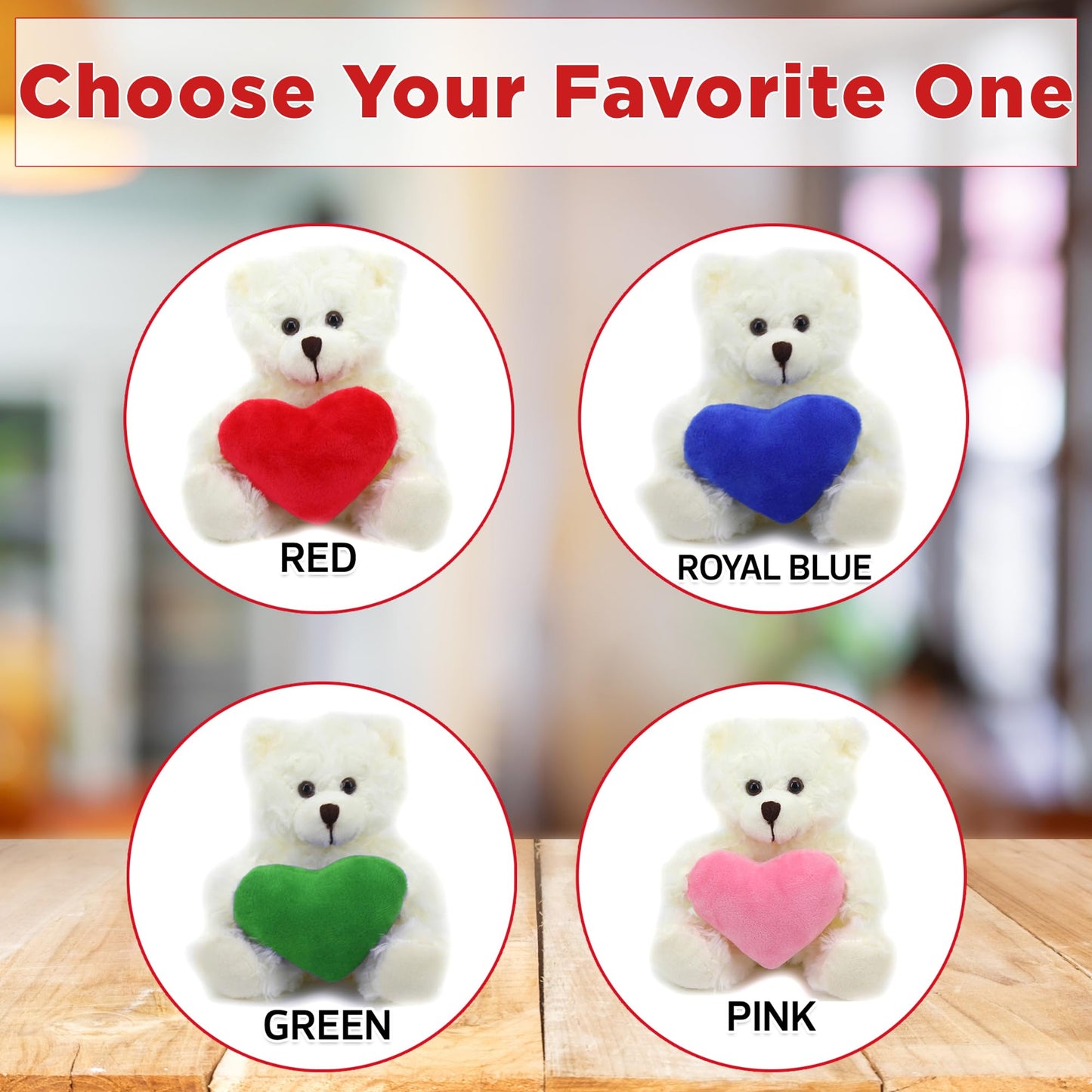 Plushland Cream Teddy Bear with Customized Message on Embroidered Heart, Stuffed Animal Plush Toys- Valentine Personalized Gift for Girls, Boys