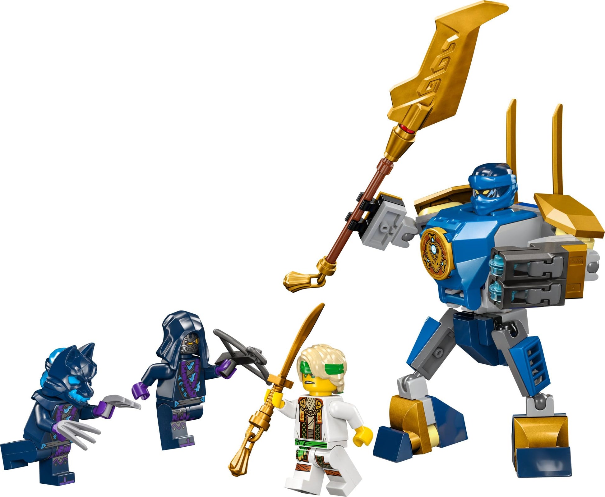LEGO NINJAGO Jay’s Mech Battle Pack Adventure Toy Set for Kids, with Jay Minifigure and Mech Figure, Creative Ninja Gift for Boys and Girls Aged 6