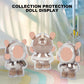 Protective Case Compatible with Skullpanda Doll - Crystal Clear Display Box with 360° View & Pressure-Sensitive Lid for Ultimate Doll Protection