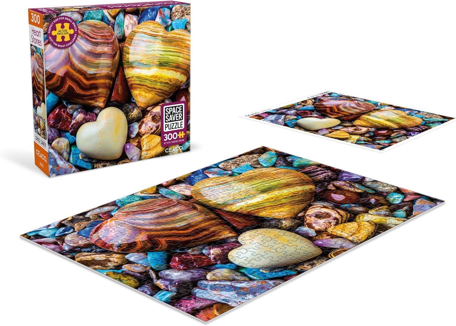 Ceaco - Heart Stones - 300 Large Piece Jigsaw Puzzle for Adults