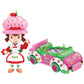 Brickcraft Strawberry Shortcake Berry Cruiser Christmas Building Kit, Festive 362-Piece Buildable Figure & Car Block Set, Classic Cartoon Collectible