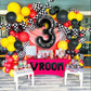 DEAPEICK 134pcs Balloons Race Car Party Supplies - Racing Car Theme Decorations Kit With Number Balloons, Garland, Vroom Birthday Party Decorations