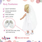 Emily Rose 14" Doll Bridal First Communion Dress 3-PC Outfit - White Lace Gown, Veil & Shoes | Glitter Girls & Wellie Wishers Compatible | USA Brand
