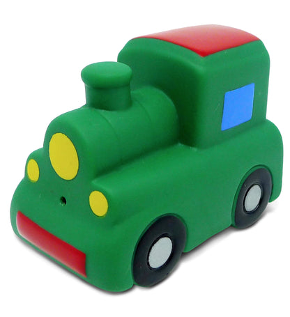 DolliBu Train Buddy Squirter Bath Toy - Floating Rubber Green Bath Time Toy Train for Toddlers, Fun Bath Toys for Bathtub, Pool, and Beach, Toddler