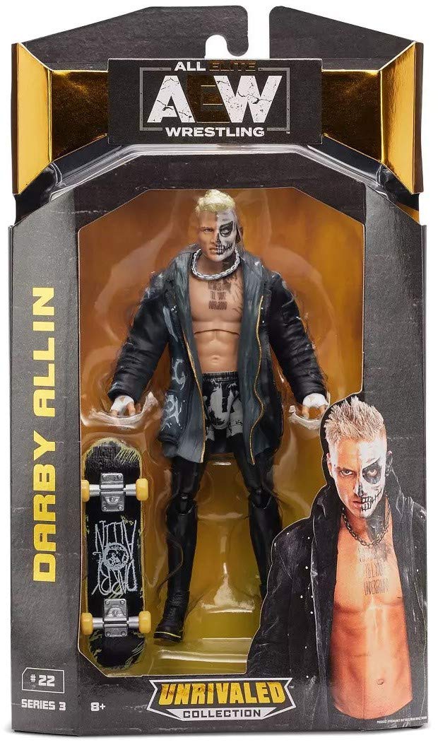 AEW All Elite Wrestling Unrivaled Collection Darby Allin - 6.5-Inch Action Figure - Series 3, Multicolor