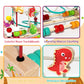 edutree Wooden Bead Maze Roller Coaster Toys for Toddlers, Dinosaur Colorful Shape Montessori Toys for 2-3 Year Old, Educational Learning Counting Toy