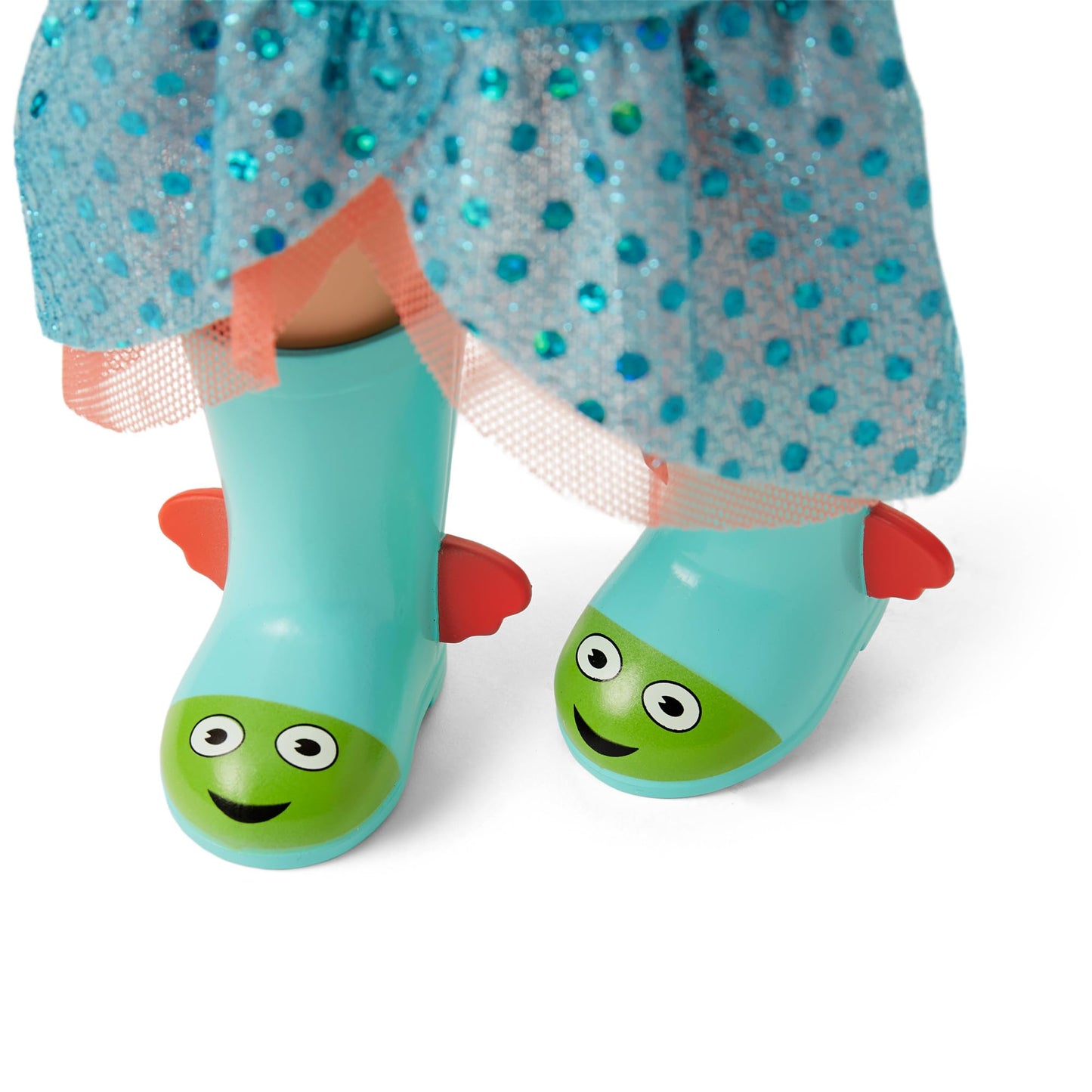 American Girl WellieWishers 14.5-inch Camille Doll with Blue Leotard, Mermaid Skirt, Headband, and Boots, For Ages 4+