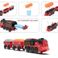 Toy Train Electric Train Set for Wooden Tracks, Christmas Motorized Train Toys for Toddlers, Battery Operated Train Includes Lights, Sounds, Smoke
