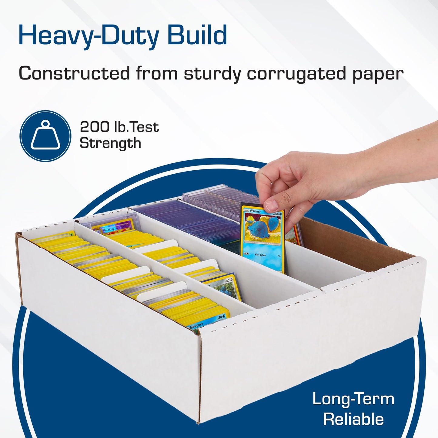 BCW Monster Box - 6ct Trading Card Storage Box | Holds 3200 Cards | Sports & TCG Card Organizer