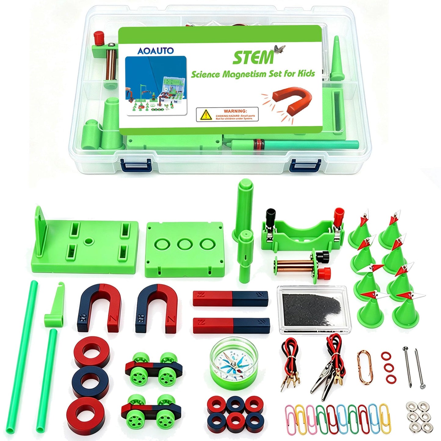 Magnetic Science Kit Physics Electromagnet Experiment Lab Magnets for Kids