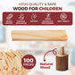 OWT Wooden Building Planks for Kids | 100 Piece STEM Construction Blocks Set for Creative Play | Educational Wood Building Toys for Boys and Girls