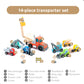 umu Construction Toy Cars 14 PCS Wooden Kids Mini Vehicles for Toddlers, Compatible to Thomas Train Toys Railway and Major Brands, Best for 3 to 5