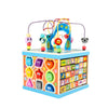 Qilay Wooden Activity Cube for Toddlers, 5 in 1 Multipurpose Abacus Early Educational Montessori Toys, Learning Toys for Kids | Bead Maze, Great