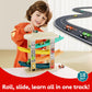 TOP BRIGHT Toddler Toys for 2 Year Old Boy, Wooden Car Ramp Race Track Set, Car Toys for Toddlers 1-3 with Cars and a Garage, Montessori Toys for 12