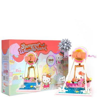 Hamee Sanrio Hello Kitty and Friends ‘Summer Wunderland’ Cute Water Theme Park Building Block Set Birthday Gift, Party Favor, Stress Relief
