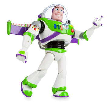 Disney Store Official Buzz Lightyear Interactive Talking Action Figure from Toy Story, Features 10+ English Phrases, Interacts with Other Figures and
