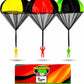 NUTTY TOYS Parachute Toys for Kids - Tangle Free Outdoor Flying Parachute Men, Top Indoor & Outside, 3 4 5 6 7 8 9 10 11 12 Year Old, Best Christmas