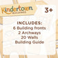 MindWare Kindertown Buildings Wooden Montessori Building Set - Building Blocks for Toddlers